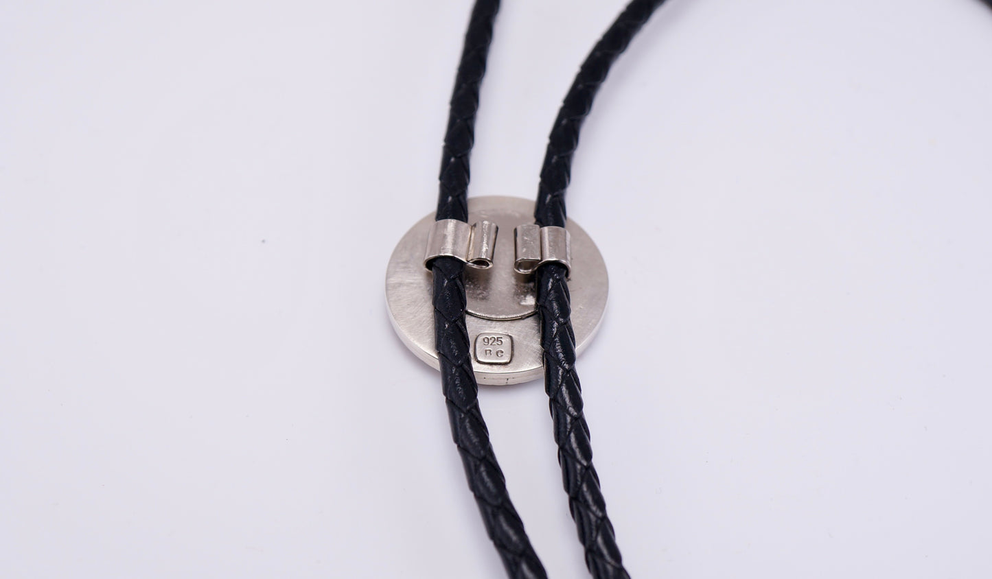 Abalone and Sterling Silver Bolo Tie – Handcrafted Western OOAK Jewelry