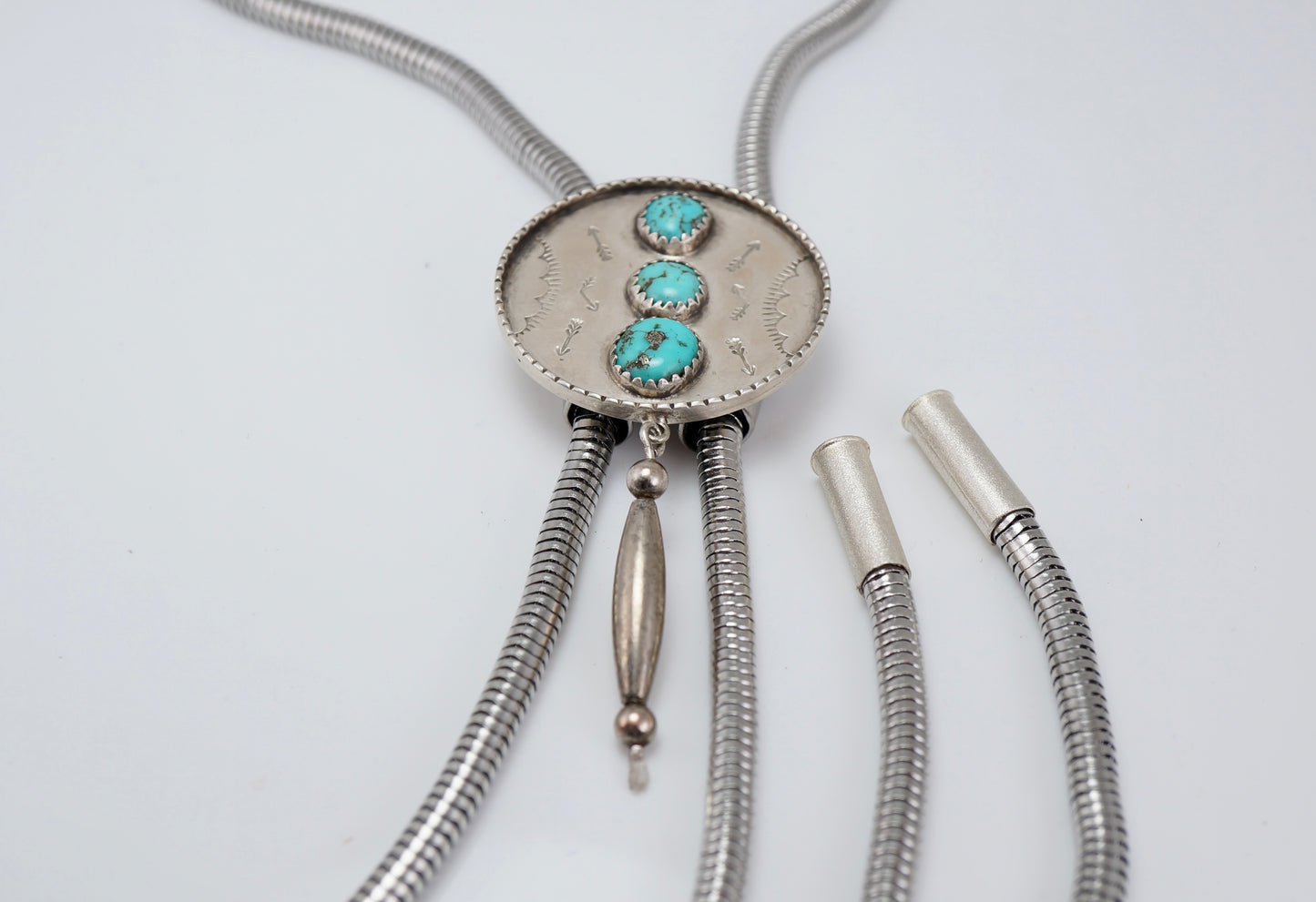 Handcrafted Turquoise & Sterling Silver Bolo Tie