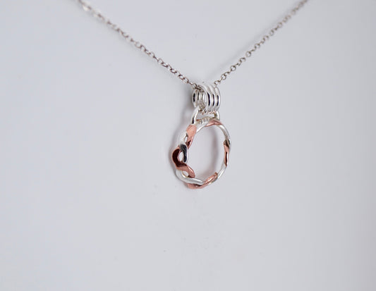 Sterling Silver and Copper Necklace - Handcrafted - Montana Metalsmith