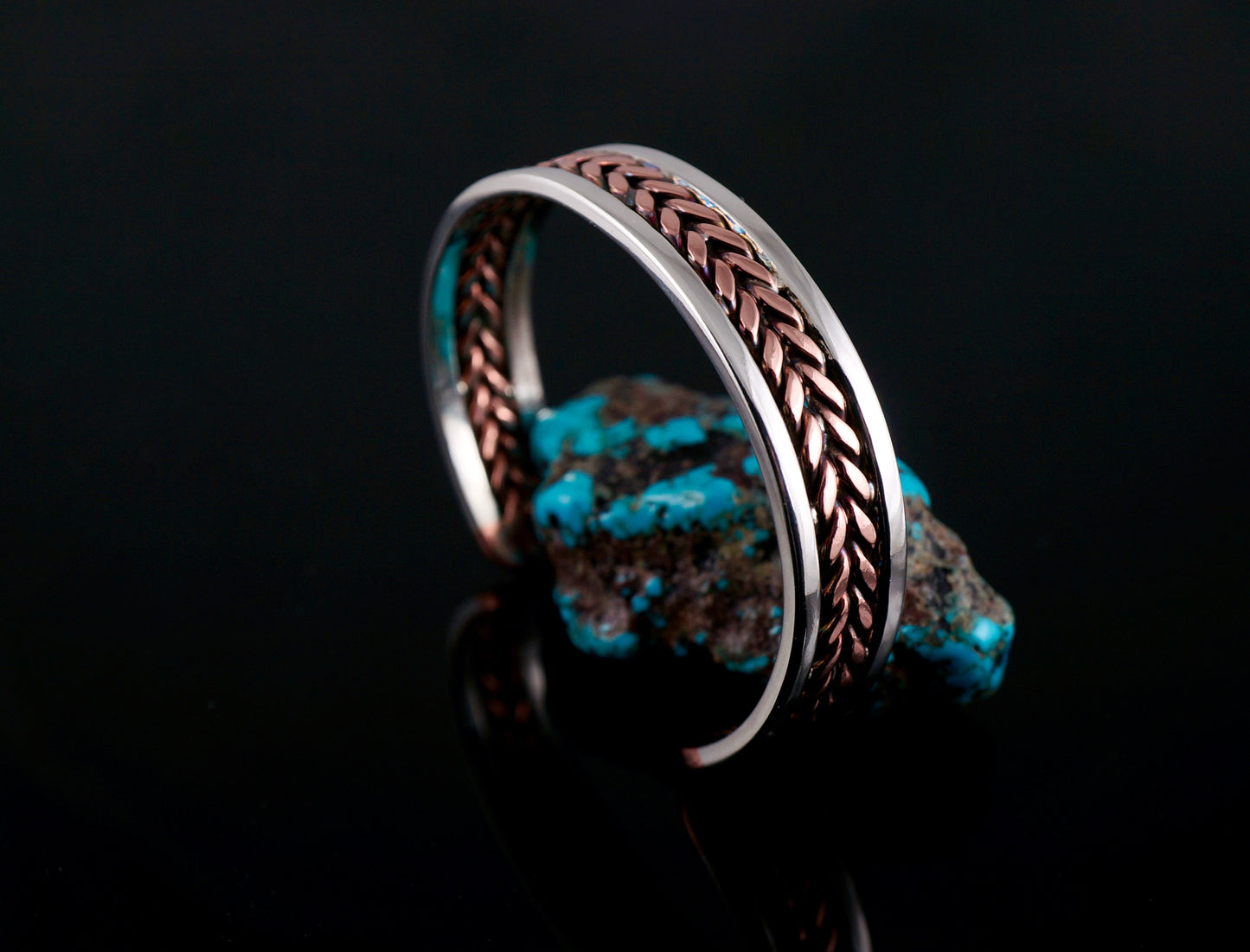 Sterling Silver and Copper bracelet, one of a kind, handcrafted, Made in Montana