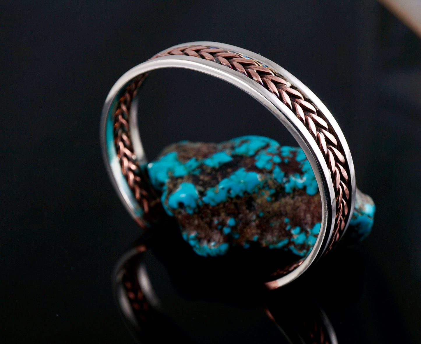 Sterling Silver and Copper bracelet, one of a kind, handcrafted, Made in Montana