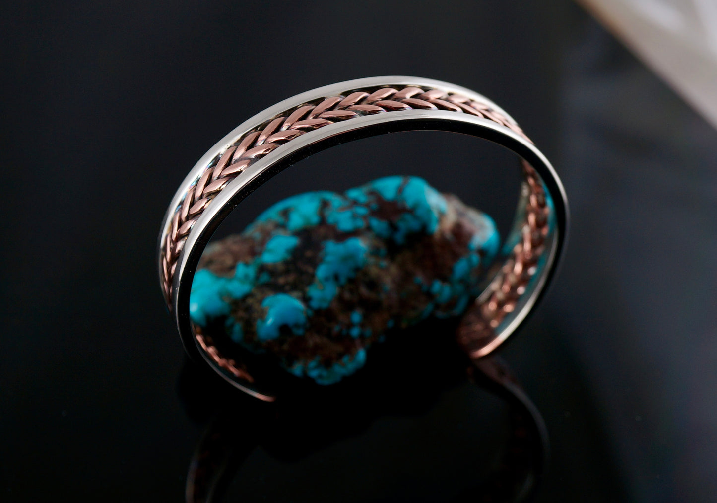 Sterling Silver and Copper bracelet, one of a kind, handcrafted, Made in Montana