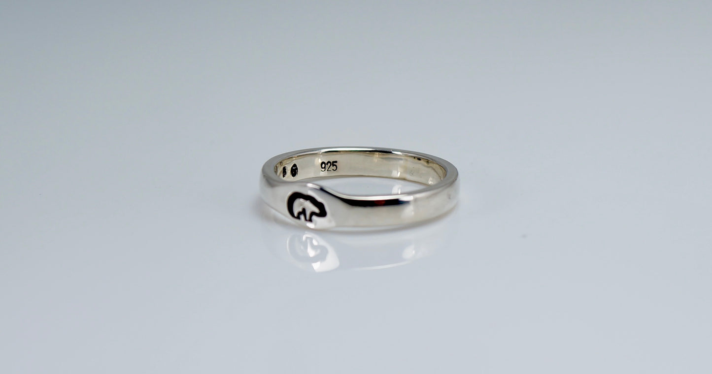 Sterling Silver ring with custom 'Bear' stamp