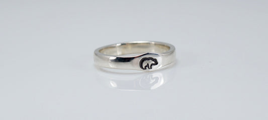 Sterling Silver ring with custom 'Bear' stamp