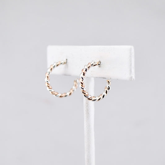Hoop Earrings in Gold-Filled and Sterling Silver, Handcrafted