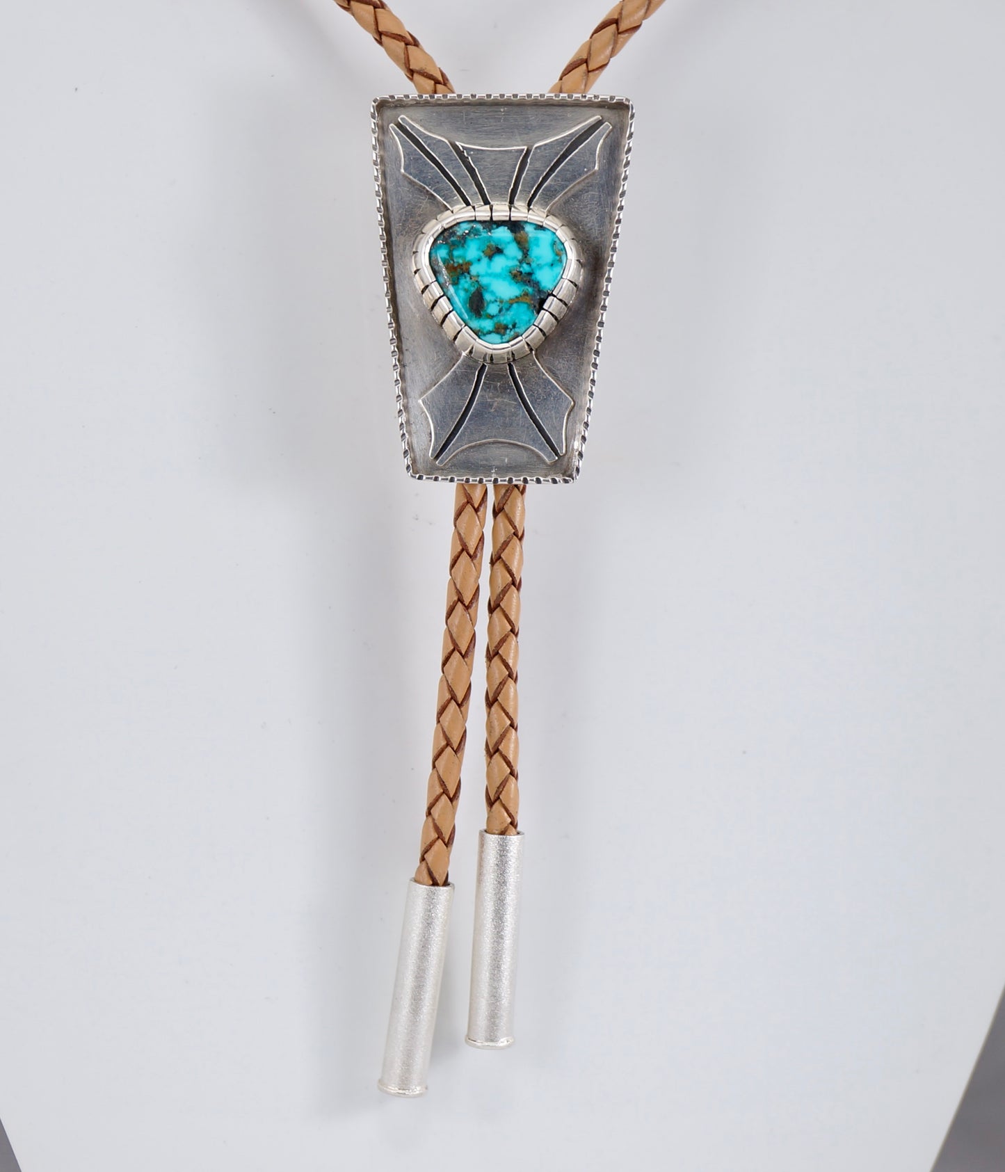 Handcrafted Turquoise & Sterling Silver Bolo Tie — One of a Kind