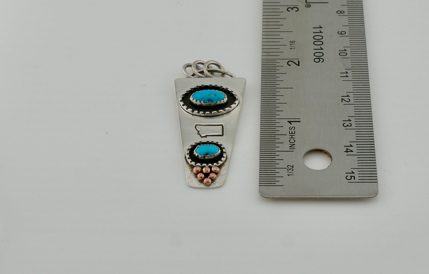 Handcrafted Sterling Silver & Turquoise Pendant Necklace – One of a Kind