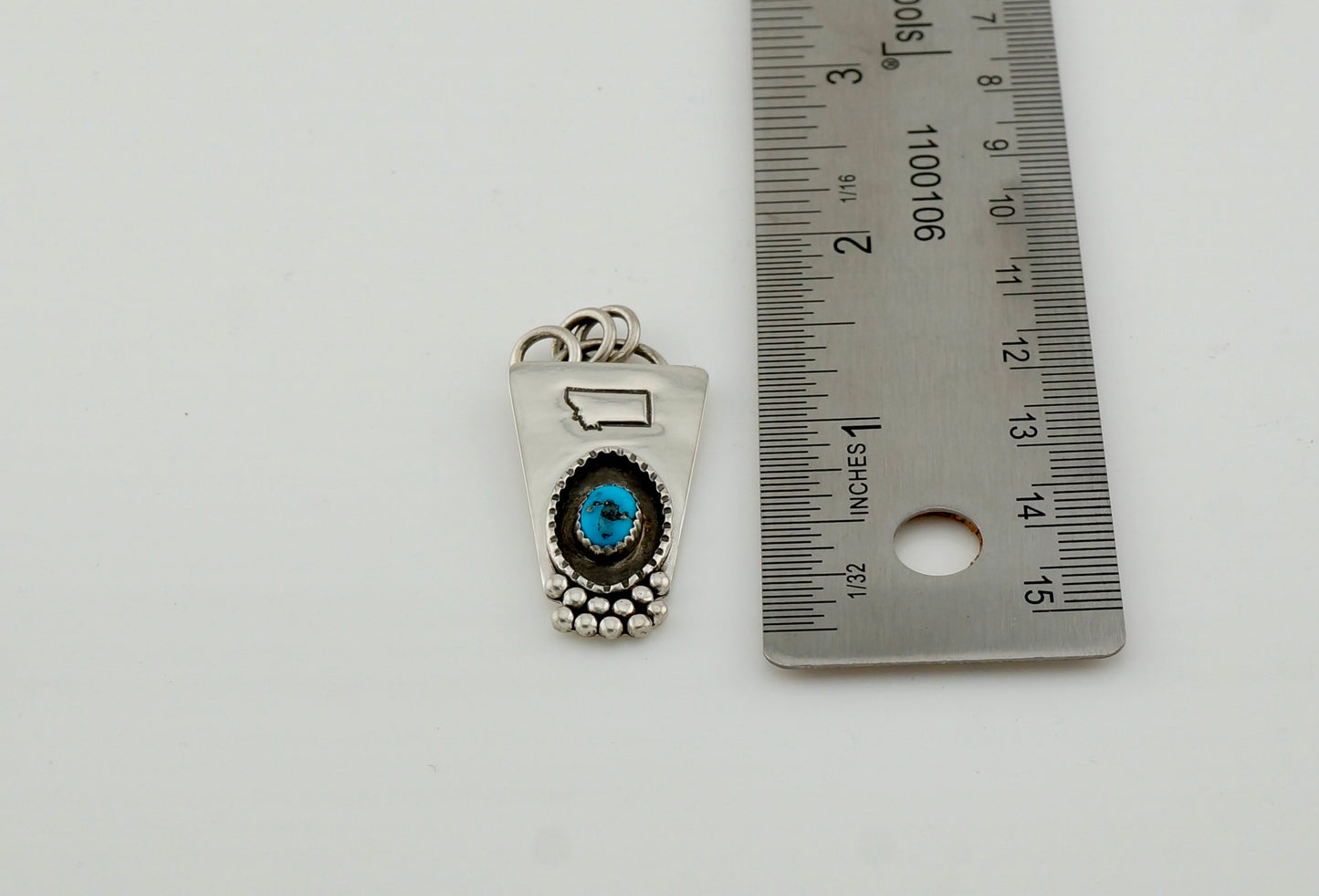 Handcrafted Sterling Silver & Turquoise Pendant Necklace – One of a Kind