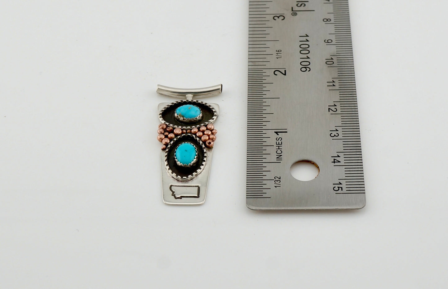 Handcrafted Sterling Silver & Turquoise Pendant Necklace – One of a Kind