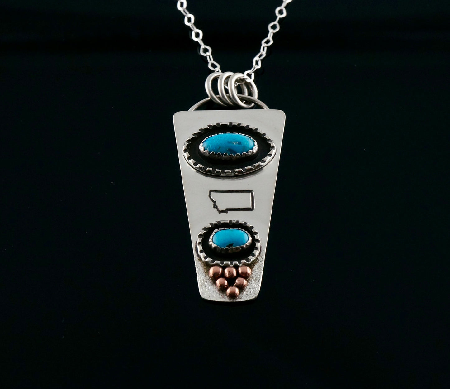 Handcrafted Sterling Silver & Turquoise Pendant Necklace – One of a Kind