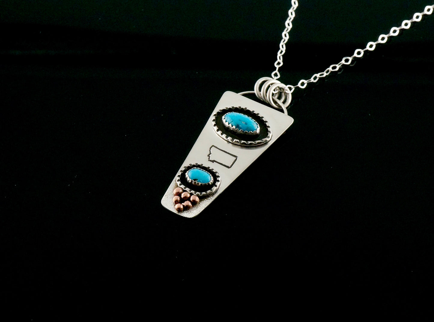 Handcrafted Sterling Silver & Turquoise Pendant Necklace – One of a Kind