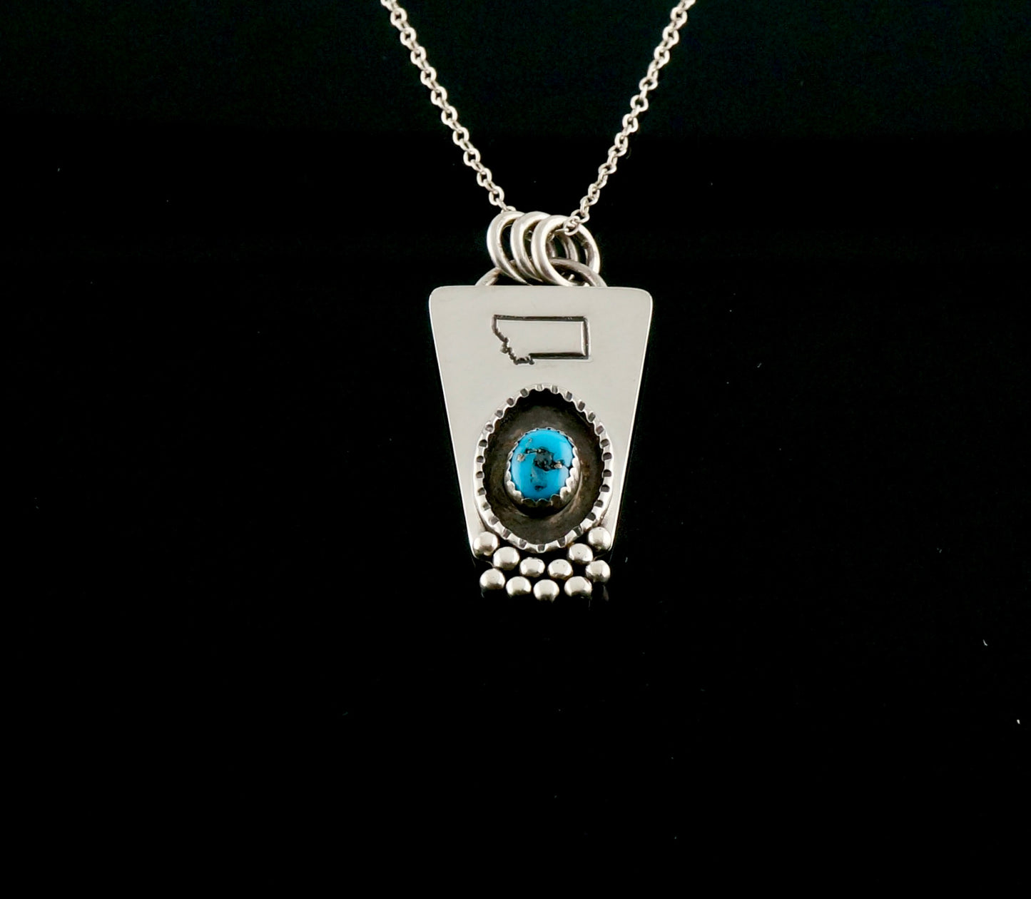 Handcrafted Sterling Silver & Turquoise Pendant Necklace – One of a Kind