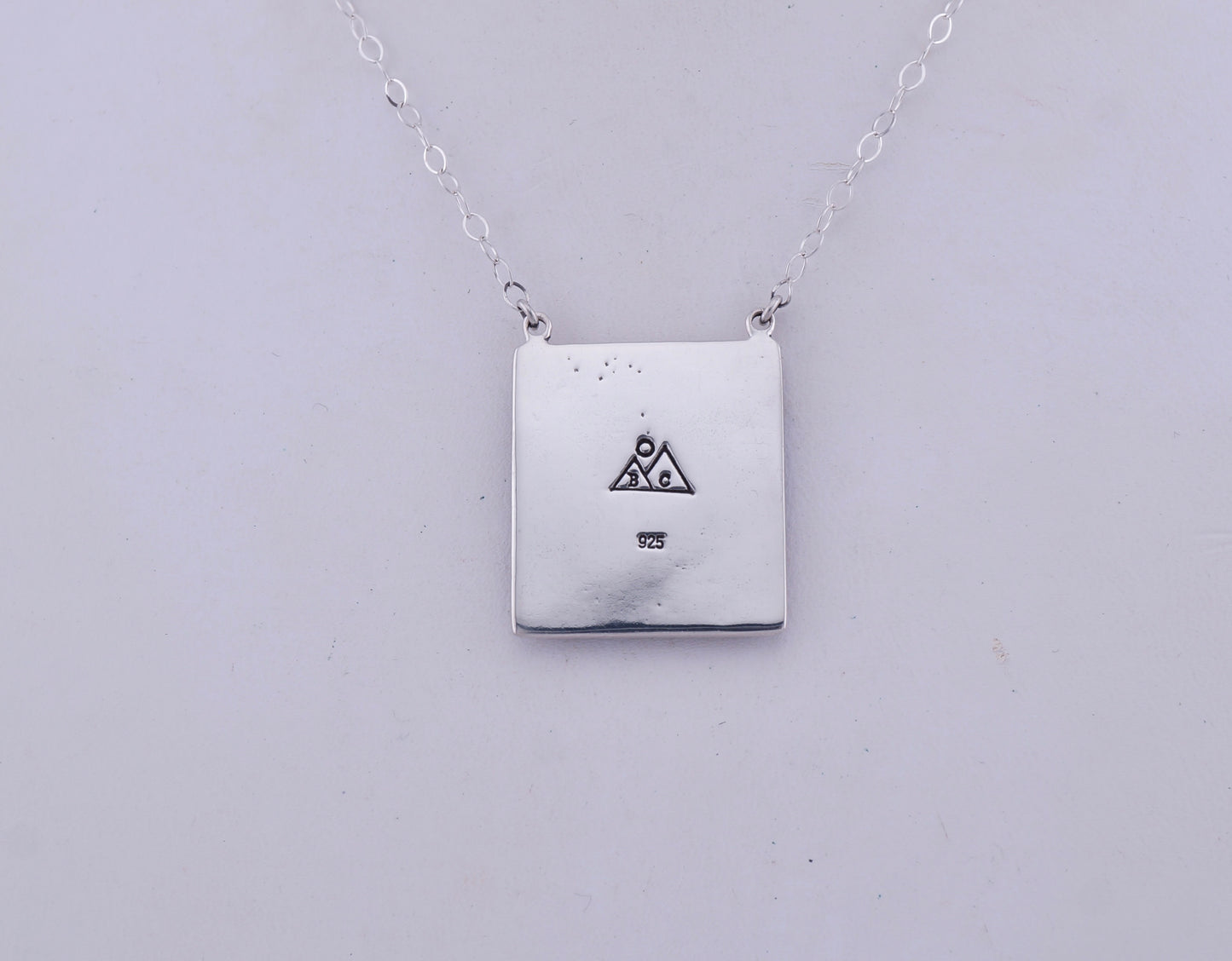 Handcrafted Turquoise & Sterling Silver Framed Necklace