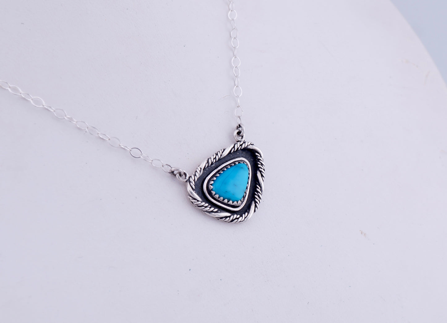 Handcrafted Turquoise and Sterling Silver Necklace