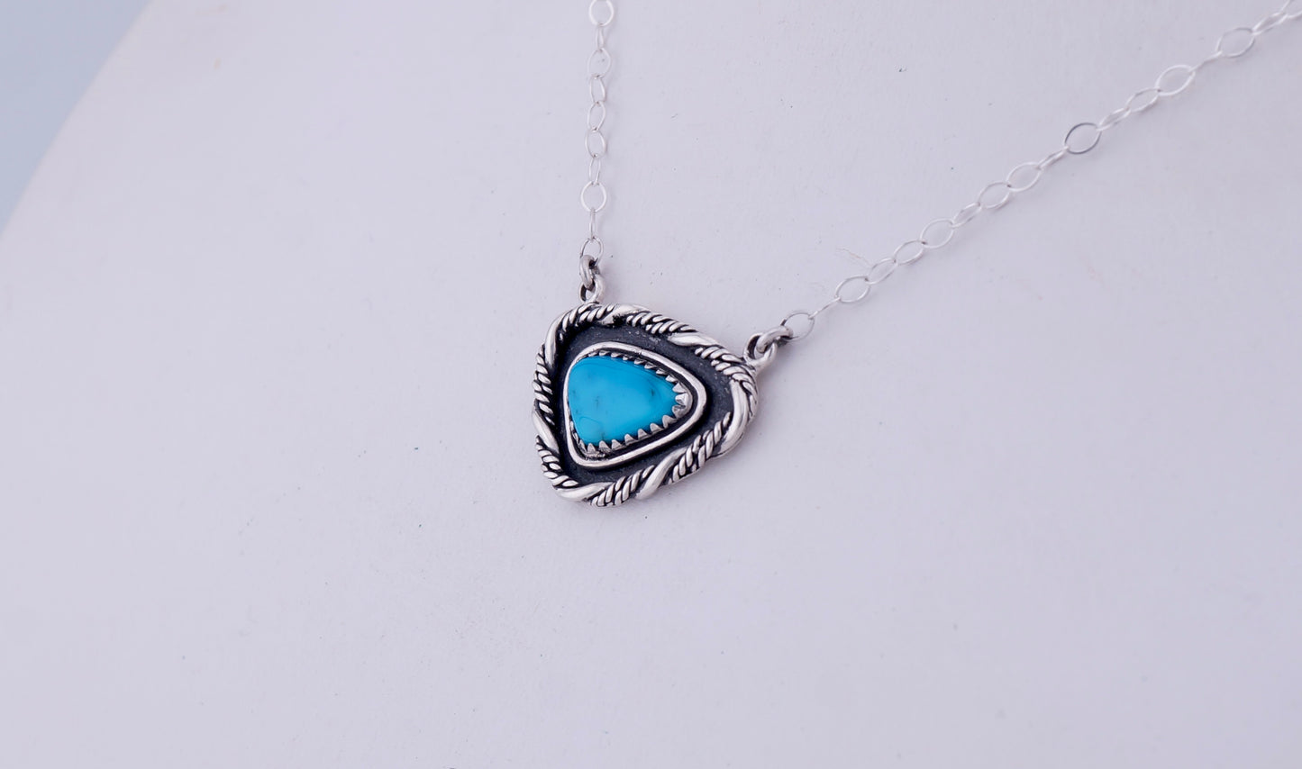 Handcrafted Turquoise and Sterling Silver Necklace