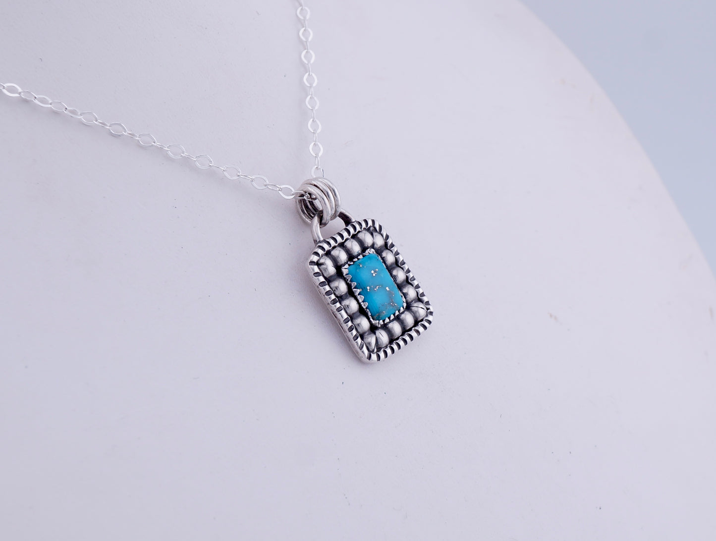 Handcrafted Turquoise & Sterling Silver Necklace – Western OOAK Pendant