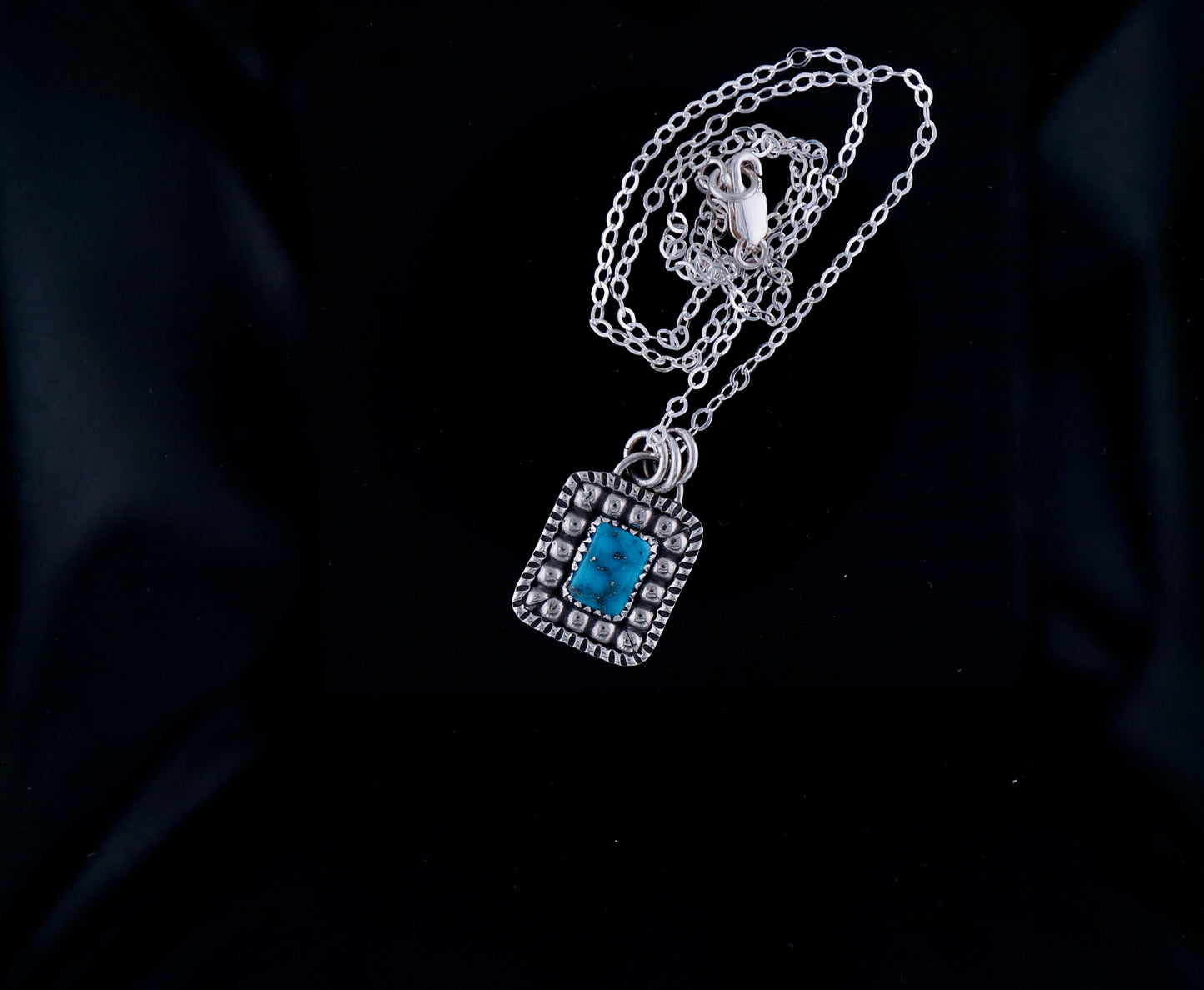 Handcrafted Turquoise & Sterling Silver Necklace – Western OOAK Pendant