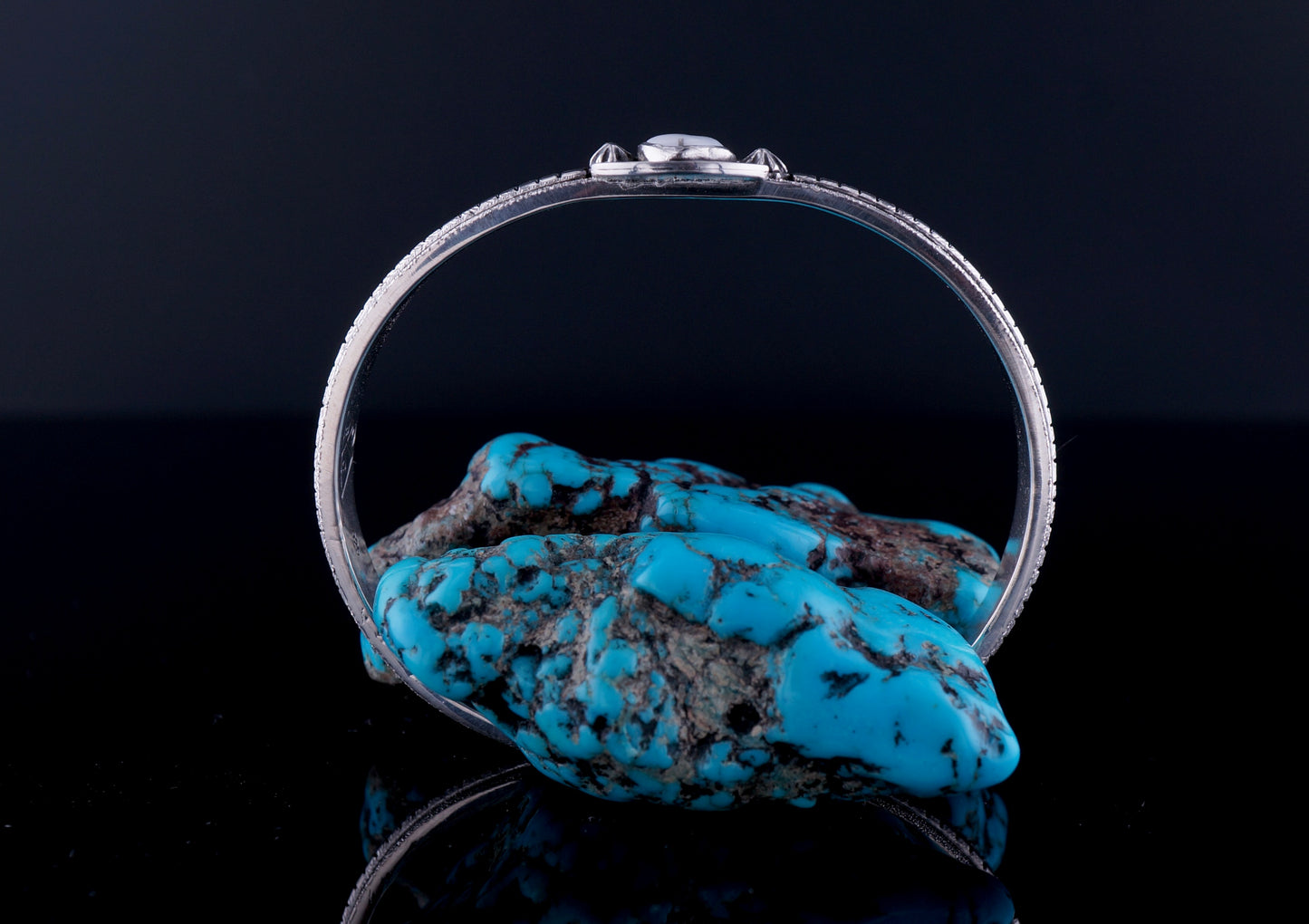 White Buffalo Sterling Silver Handcrafted Cuff Bracelet – OOAK Western Collector Piece