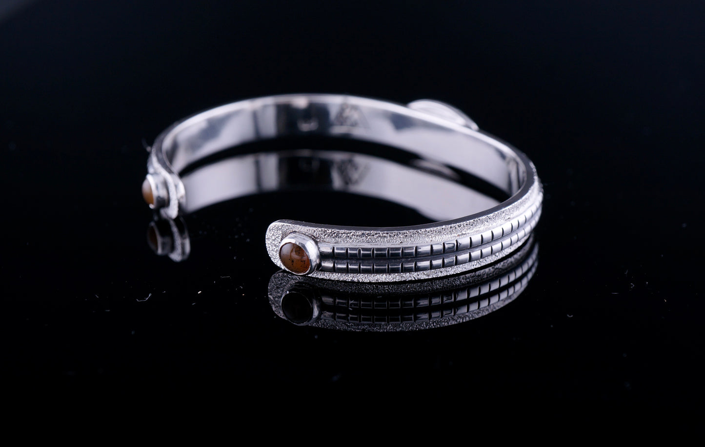 Montana Agate Sterling Silver Cuff Bracelet | Handcrafted Western Statement | One of a Kind Artisan Jewelry