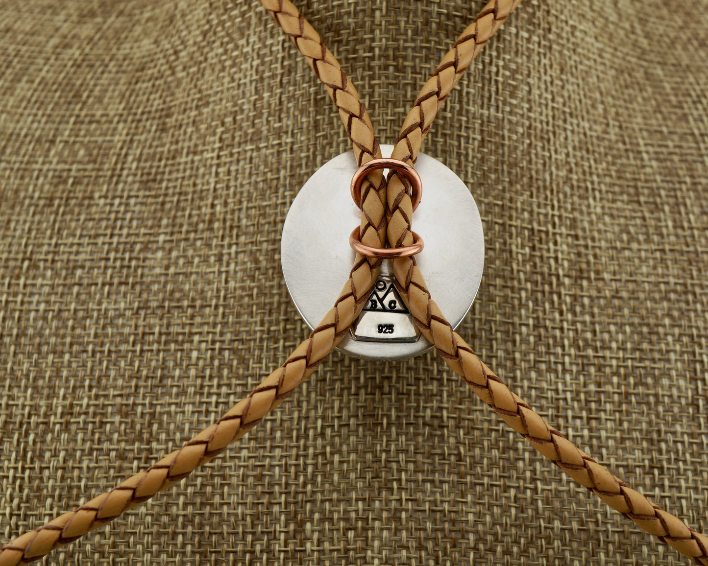 Genuine Turquoise Bolo Tie in Sterling Silver, One-of-a-Kind Handcrafted Modern Western Jewelry