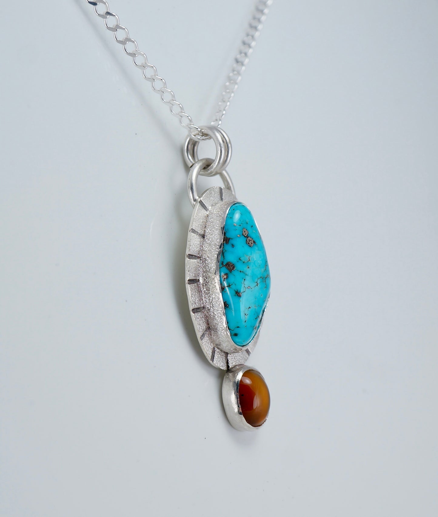 Turquoise and Montana Agate Necklace