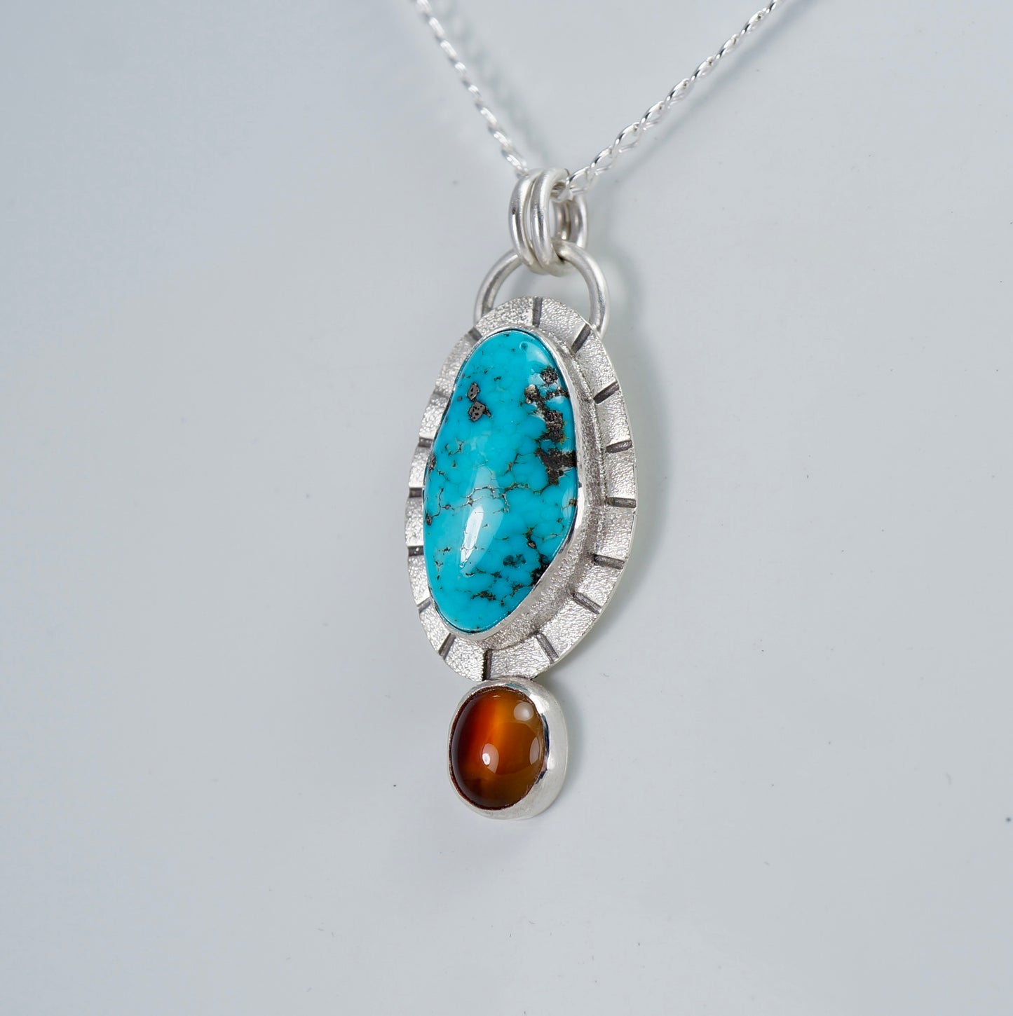 Turquoise and Montana Agate Necklace