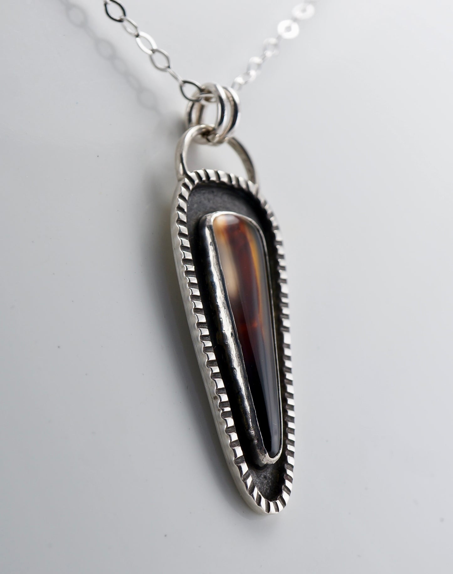 Montana Agate set in Fine Silver