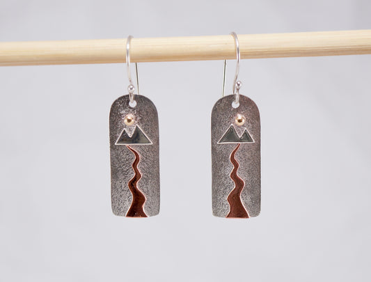 Dangle Earrings - 14k Gold Filled, Sterling Silver, Copper